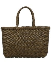Dragon Diffusion - Mini Flat Gora Leather Top Handle Bag - Lyst