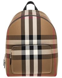 Burberry - Jeff Check Canvas & Leather Backpack - Lyst