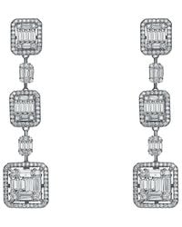Genevive Jewelry - Silver Cz Drop Earrings - Lyst