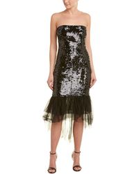 Pinko Sequin Midi Dress - Black