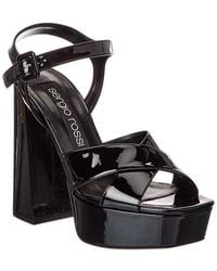 Sergio Rossi - Alicia 90 Patent Platform Sandal - Lyst