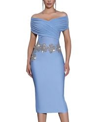 Ariele Tesoro - Embellished Off-The-Shoulder Midi Dress - Lyst