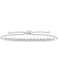 Lab Grown Diamonds - 0.25 Ct. Tw. Lab-Grown Diamond Bolo Bracelet - Lyst