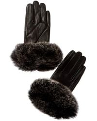 La Fiorentina - Stitch Detail Leather Gloves - Lyst