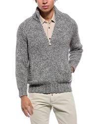 Brunello Cucinelli - Wool, Cashmere, & Silk-Blend Zip Sweater - Lyst