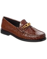 Celine - Loco Triomphe Python-Embossed Patent Loafer - Lyst