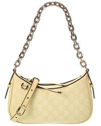 Gucci - Gg Emblem Small Gg Supreme Canvas & Leather Shoulder Bag - Lyst