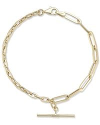 Ember Fine Jewelry - 14k Paperclip Link T Bar Bracelet - Lyst