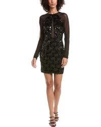 Tadashi Shoji - Dina Sequin Eyelash Fringe Mini Dress - Lyst