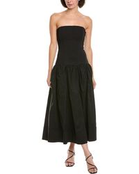 A.L.C. - June Linen-Blend Midi Dress - Lyst