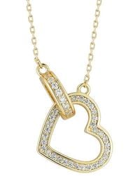 Glaze Jewelry - 14K Plated Cz Hanging Heart Necklace - Lyst