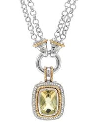 Gemstones - 14K & 6.24 Ct. Tw. Diamond & Lemon Quartz Necklace - Lyst