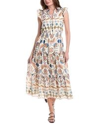 Sail To Sable - Smocked Waist Midi Dress - Lyst