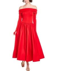 Alice + Olivia - Chara Off The Shoulder Flared Midi Dress - Lyst