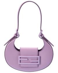 Fendi Cookie Leather Hobo Bag - Purple
