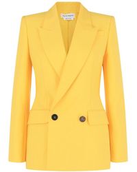 McQueen - Tailored Double-Breasted Wool Blazer - Lyst
