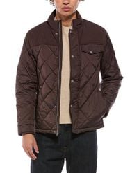 Cole Haan - Diamond-Quilted Mixed Media Jacket - Lyst