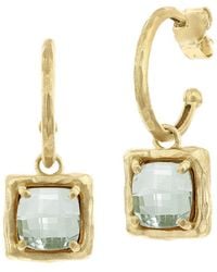 Reiss - 14K 7.00 Ct. Tw. Diamond & Amethyst Charm Earrings - Lyst