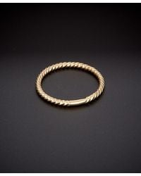 Italian Gold - 14k Ribbed Stack Ring - Lyst