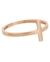 Italian Gold - 10K Rose Cross Ring - Lyst