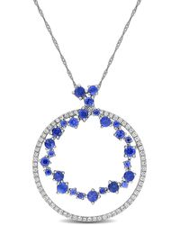 Rina Limor - 14K 3.46 Ct. Tw. Diamond & Sapphire Pendant - Lyst
