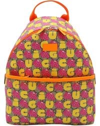 Gucci - Beige Gg Supreme Canvas Strawberry Print Backpack (authentic Pre-loved) - Lyst