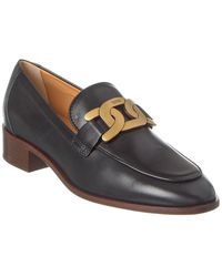 Tod's - Chain Detail Leather Loafer - Lyst