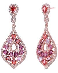 Genevive Jewelry - 14k Rose Gold Vermeil Earrings - Lyst