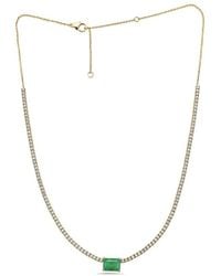 Forever Creations Signature - Collection 14k 3.30 Ct. Tw. Diamond & Emerald Necklace - Lyst