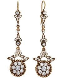 Liv Oliver - 18K Rose Plated 5.95 Ct. Tw. Quartz Earrings - Lyst