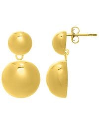 Italian Gold Over Silver - 14k Drop Earrings - Lyst