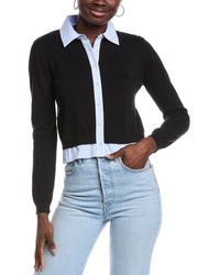 NAADAM - Naadam Mixed Media Cashmere-Blend Cardigan - Lyst