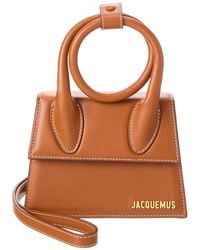 Jacquemus - Authenticated Le Chiquito Noeud Handbag - Leather Pink Plain for Women, Never Worn, with Tag