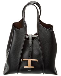 Tod's - T Timeless Mini Leather Tote - Lyst
