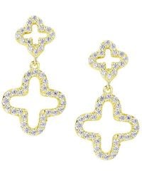 Suzy Levian CZ Jewelry - Suzy Levian Silver Cz Dangle Earrings - Lyst