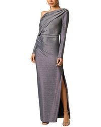 ADRIANNA EVE - Metallic Knit Long Dress - Lyst