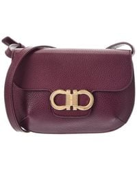 Ferragamo - Gancini Leather Shoulder Bag - Lyst