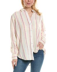 Three Dots - Linen-blend Button-up Shirt - Lyst