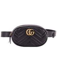 Gucci - Matelasse Leather Gg Marmont Belt Bag (Authentic Pre-Loved) - Lyst