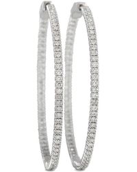 Diamond Select Cuts - 14k 1.77 Ct. Tw. Diamond Inside Out Hoops - Lyst