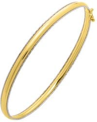 Italian Gold - 14K Two-Tone Bangle Bracelet - Lyst