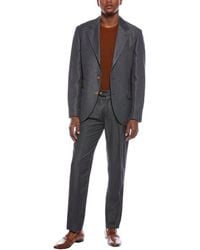 Brunello Cucinelli - 2Pc Wool & Linen-Blend Suit With Pleated Pant - Lyst