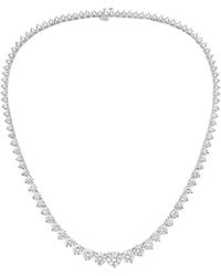 Diana M. Jewels - Diana M. 14K 20.00 Ct. Tw. Lab-Grown Diamond Graduated Tennis Necklace - Lyst