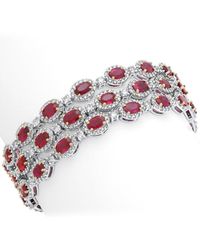 Diana M. Jewels - Fine Jewelry 18k 56.00 Ct. Tw. Diamond & Ruby Bracelet - Lyst