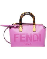 Fendi - By The Way Mini Boston Leather Bag - Lyst