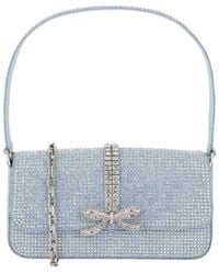 Self-Portrait - Self-Portrait Denim Shoulder Bag - Lyst