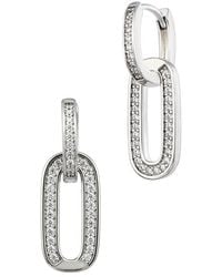 Savvy Cie - Plated Cz Drop Earrings - Lyst