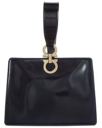 Ferragamo - Gancini Mini Leather Clutch - Lyst