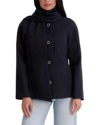 Kensie - Scarf Neck Coat - Lyst
