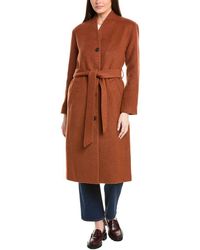 Avec Les Filles - Overlap Wool-Blend Coat - Lyst